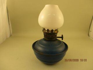 Vintage British Kelly Pixie Paraffin Nursery Nightlight Milk Glass Lamp 12 Cm