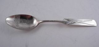 Howard Forest & Stream Sterling Souvenir Spoon Antlers Rifle Rod Fantastic