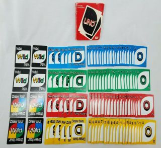 Vintage 1979 Uno Card Game Box - All Cards Complete International Games