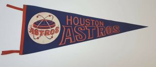 Vintage Houston Astros Baseball Pennant Texas Banner 12x29 Inch 1960 