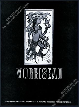 1972 Norval Morrisseau Art Toronto Gallery Show Vintage Print Ad