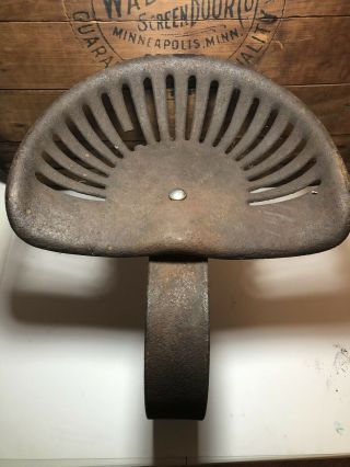 Vintage Cast Iron Tractor Seat Farm Decor Antique Retro Industrial