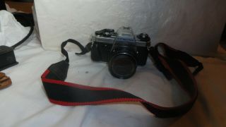 Vintage,  50mm Program Pentax Camera,  With Strap,  Lens Marked 675637