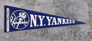 Vintage Bazooka York Yankees Felt Baseball Pennant Miniature 15 "