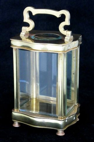 Antique French Brass Carriage Clock Case,  Doucine / Serpentine Shape