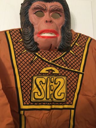 VTG ' 73 PLANET OF THE APES Movie Ben Cooper Halloween Costume & Mask Girls Large 3