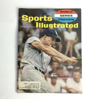 Roger Maris York Yankees Sports Illustrated October 2,  1961