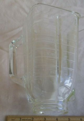 Vintage Oster® Blender 1.  25 Liter Square Glass Jar Replacement - Jar Only