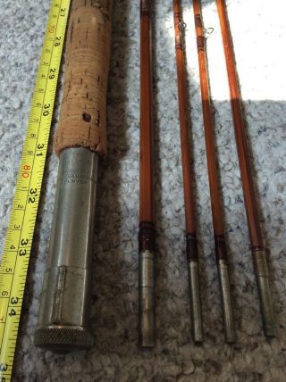 Nice/Collectible Goodwin - Granger 8 1/2’ Split Bamboo Fly Rod 3 Tip NR 3