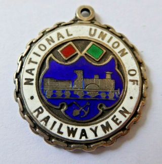 Vintage National Union Of Railwaymen Nur Workers Of The World Unite Enamel Badge