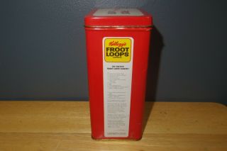 Vintage 1984 Kellogg ' s Froot Loops Cereal Collectible Tin Stash Box Toucan Sam 2