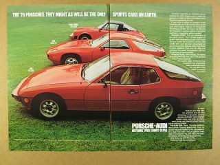 1979 Porsche 911sc 911 Sc Targa 928 & 924 Red Cars Photo Vintage Print Ad