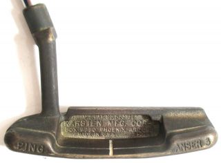 Vintage Ping Anser 3 Mg Bronze Putter Karsten Mfg Box 9990 Phoenix Az 85068 34 "