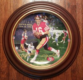 Joe Montana and Jerry Rice BRADFORD EXCHANGE Collectible Plates (2) - SF 49ers 2