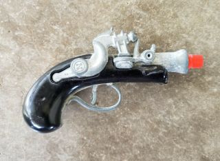 Vintage Zee Toys Flintlock Pirate Mini Cap 1960s Toy Gun Pistol Musket 3.  5 "