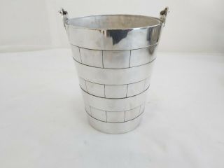 An Antique Silver Plated Ice Bucket With Liner And Drainer By Atkin Brothers.