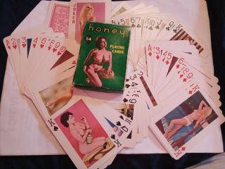Honey Playing Cards Nude Women Vintage Deck In Color Complete 2 Jokers