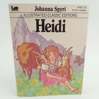 Vtg 1978 Heidi Book Johanna Spyri Moby Illustrated Classic Edition Kids Children