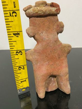 Pre - Columbian Mayan Primitive Clay Terra - cotta Doll Standing Art Statue Figure 2