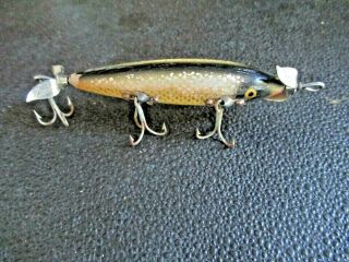 Vintage Heddon 150 Dowagiac Fishing Lure 5 Treble Hooks Marked Spinners