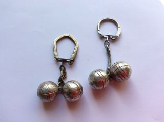 2 Porte Clefs Boules De Pétanque - Sport - Vintage - Keychain - P