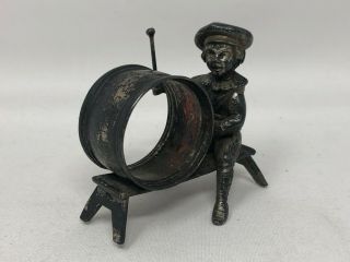 Antique Victorian Hartford Silver Plate Drummer Boy Napkin Ring