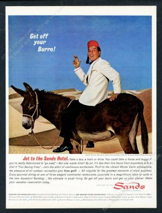 1963 The Sands Casino Hotel Las Vegas Danny Thomas Photo Vintage Print Ad
