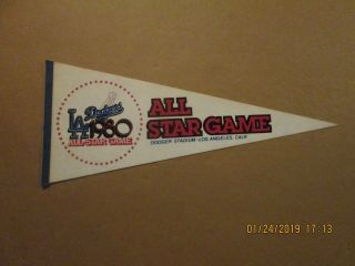 Mlb Los Angeles Dodgers Vintage 1980 All Star Game Team Logo Baseball Pennant