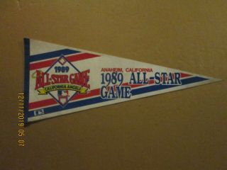 Mlb California Angels Vintage 1989 All - Star Game Team Logo Baseball Pennant