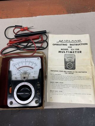 Vintage Midland Model 23 - 106 Multimeter