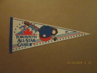 Mlb Toronto Blue Jays Vintage 1991 All Star Game Team Logo Baseball Pennant