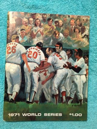 1971 World Series Program Baltimore Orioles Vs Pittsburgh Pirates