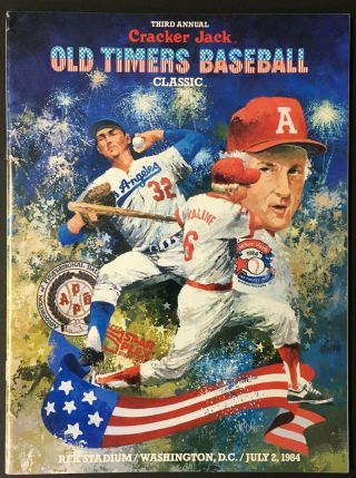 1984 3rd Annual Cracker Jack Old Timers Baseball Classic Program Rfk Stadium