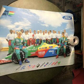Benetton Formula 1 Racing Team Primary Color/ Fashion Car/automotive Poster