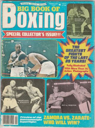 Big Book Of Boxing Mag Muhammad Ali - Sonny Liston - Rocky Marciano February 1977