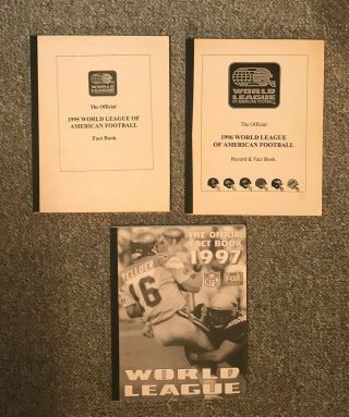 1995 - 1997 World League Of American Football Media Guide Yearbook Program Wlaf