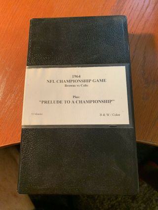1964 Vhs Nfl Championship Game - Cleveland Browns Vs Baltimore Colts