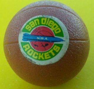 1970 Nba Vintage San Diego Rockets Mini Gumball Basketball Plastic Houston Aba