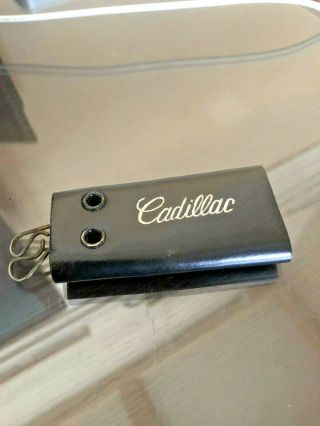 Vintage Cadillac Dealership Promotional Leather Key Holder Case