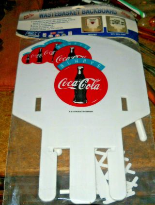 Vintage Pk Products Coca Cola Coke Plastic Wastebasket Basketball Hoop