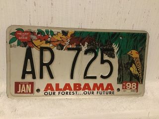Heart Of Dixie Alabama Our Forest Our Future License Plate