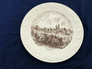 Vintage Homer Laughlin Lucile Piper Cincinnati Ohio Collectible Plate Embossed