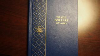 Vintage Whitman Bookshelf Coin Album 9426 Us Trade Dollars 1873 - 1883 - Scarce