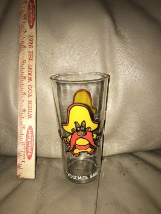 Vintage 1973 Warner Bros Looney Tunes Yosemite Sam Pepsi Collector Series Glass