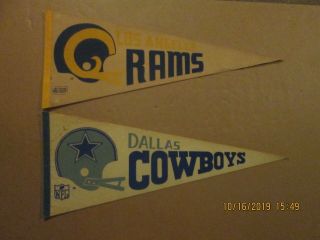 Nfl Los Angeles Rams & Dallas Cowboys Vintage 1970 