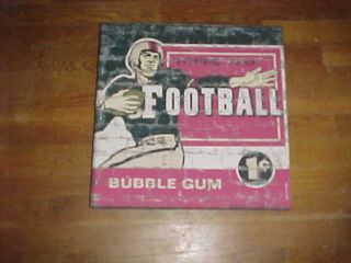 1959 Topps Football 1 Cent Football Display Box On Canvas