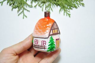 House Russian Vintage Glass Christmas Ornament Christmas/new Year
