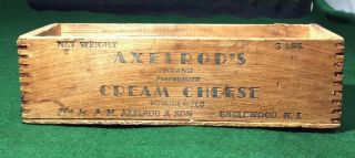 Vintage Axelrod’s Cream Cheese Box Only,  3 Lb Finger - Jointed Dairy Advertisment
