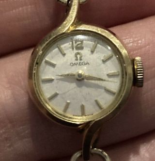 Omega Vintage Ladies Rolled Gold Watch Rare Automatic Jewel Movement Swiss Made