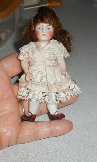 Antique Bisque Doll - Long Hair Wig - Kestner? - Marked - Bought From Germany
